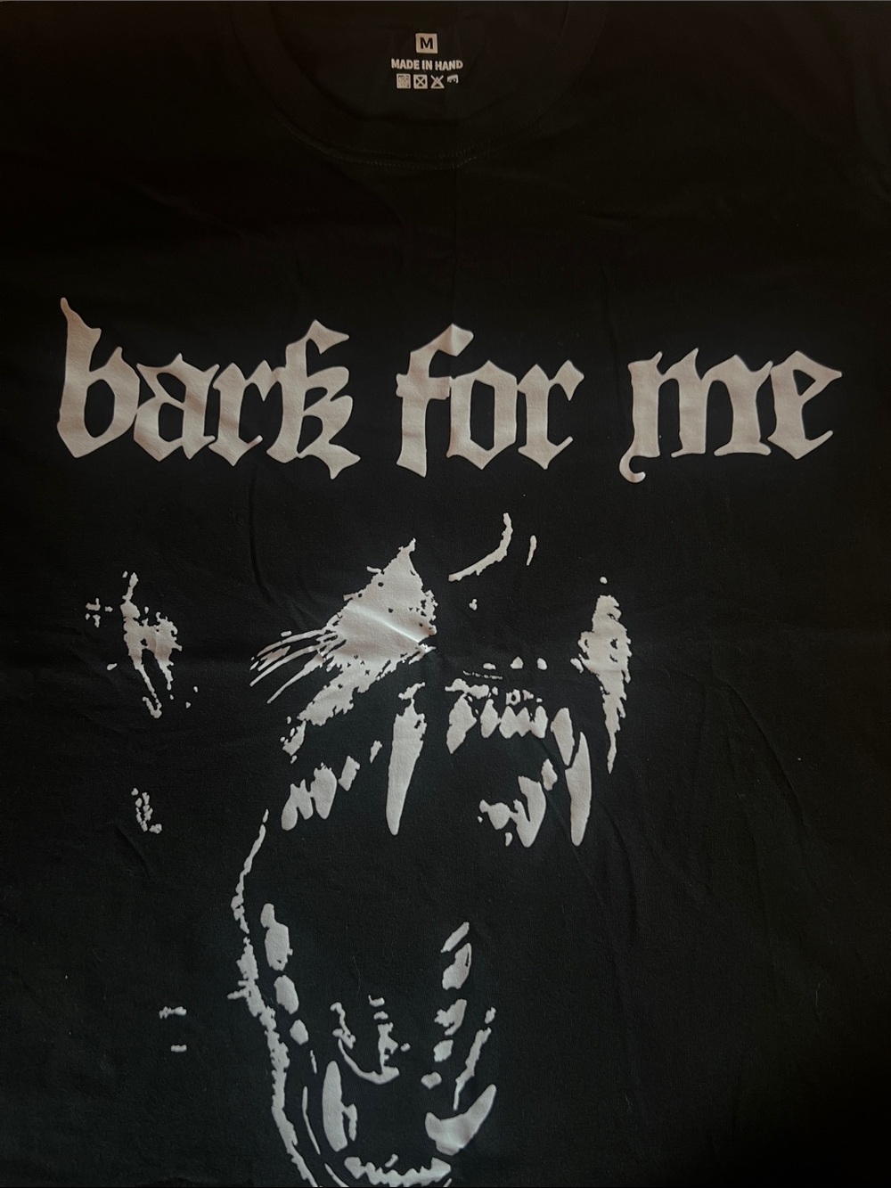 Men's Black Graphic 'Bark For Me' T-Shirt
